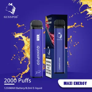 Buy GUNNPOD MAXI ENERGY 2000 PUFFS Online
